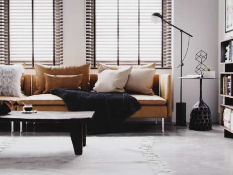 IKEA-Soderhamn-brown-vegan-leather-sofa-living-room