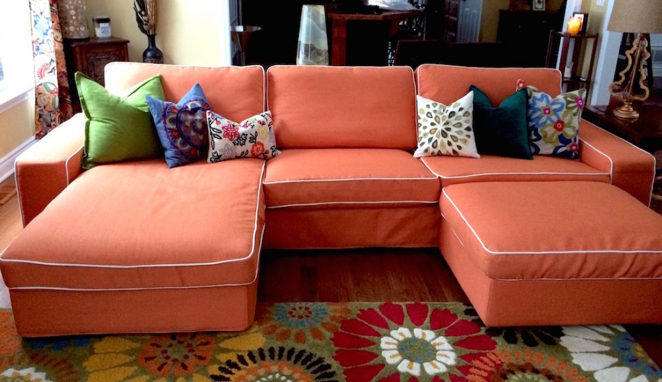 Kivik series in Kino Orange fabrics