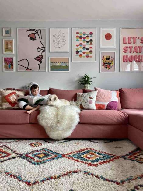 Boy-laying-on-IKEA-Vimle-sofa-Rose-Sofa-Slipcovers