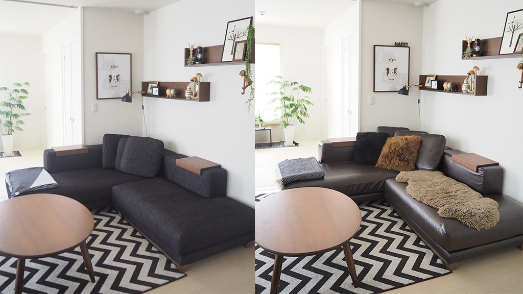 カバーで驚きの大変身を遂げたソファのビフォーアフターお見せします Comfort Works ブログ デザインインスピレーション
