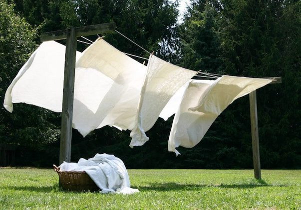 dry sheets in the sun