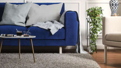 Rouge Indigo Sofa Slipcover by Comfort Works on IKEA Norsborg with Stella IKEA Replacement Sofa Legs