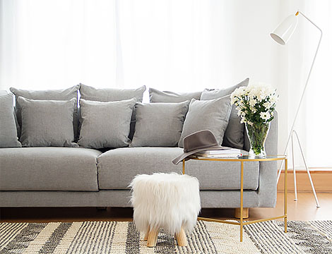 ikea stockholm in Madison Ash Grey sofa cover