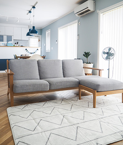 unico viska 3 seater in Kino Ash