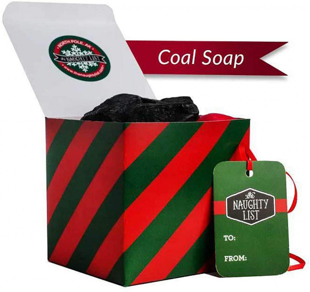 Coal soap for those who are on the naughty list