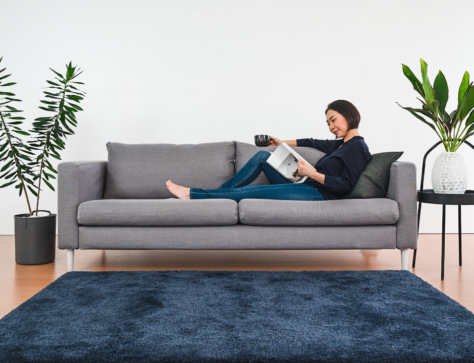 IKEA Karlstad 3er-Sofa gemütliches Lesen