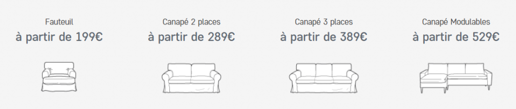 Tarifs préférentiels pour les housses de canapé Maisons du Monde