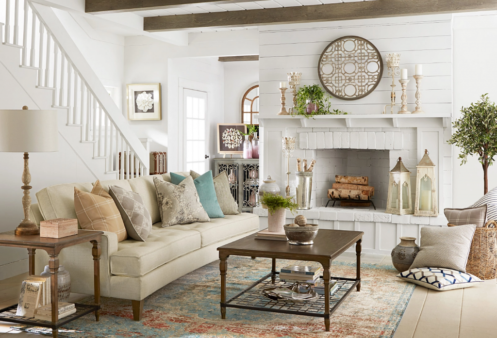 Gianna sofa in French farmhouse living room