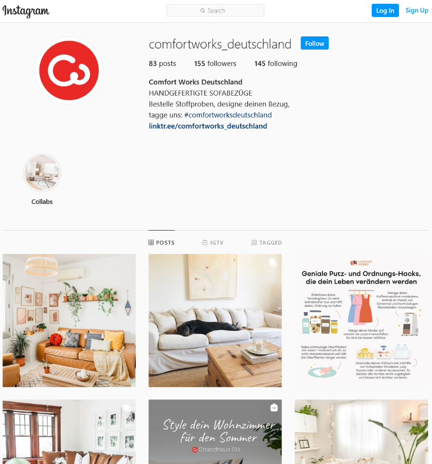 Instagram Comfort Works Deutschland