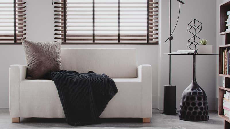 White IKEA Solsta sofa in living room