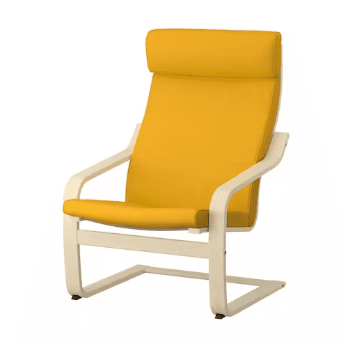 IKEA POÄNG armchair frame birch veneer yellow