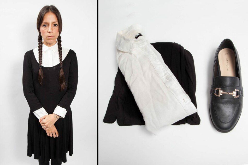 Wednesday Addams Halloween costume idea