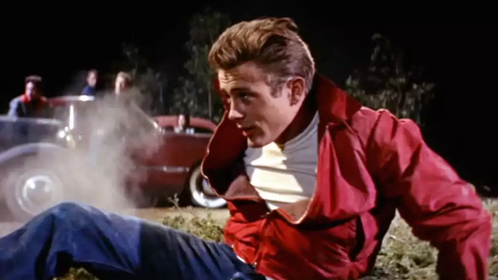 James Dean red jacket blue jeans in Rebel Without A Cause Halloween costume ideas