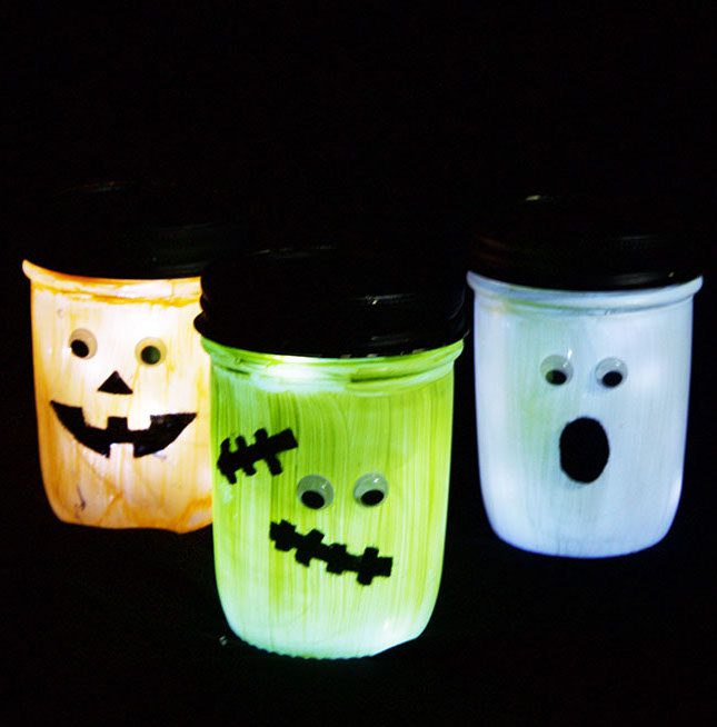 mason jar lanterns halloween decor idea