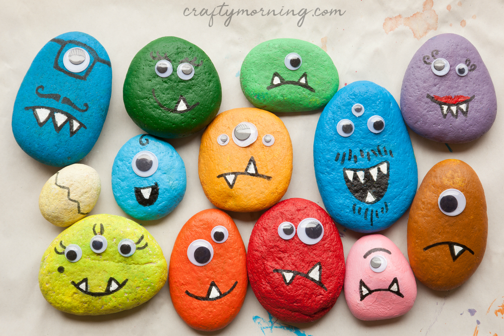 monster rocks halloween decor ideas