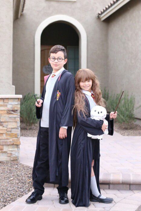 Harry Potter and Hermoine Granger kids' Halloween costume ideas