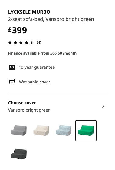 Slipcover options for the IKEA Lycksele. 