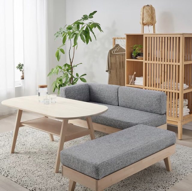 IKEA HALVDAN ハルヴダン ソファー 椅子 ローチェア 2人がけ