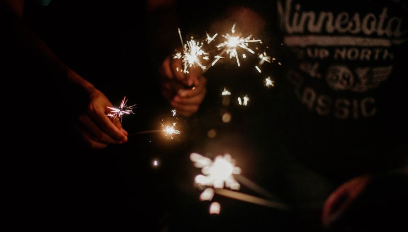 Sparklers-at-night-fourth-of-July